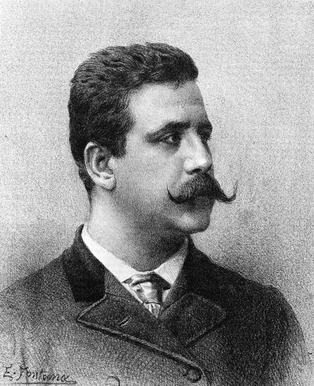 Ruggero Leoncavallo. italialainen säveltäjä (1858-1919). tekijältä Unknown artist
