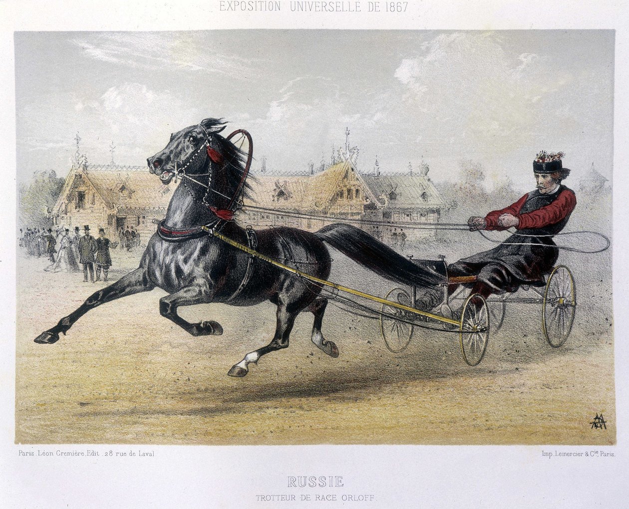 Venäjä: Orloff-rotu raviaja - elokuvassa "" The Centaur"" 1867 tekijältä Unknown artist