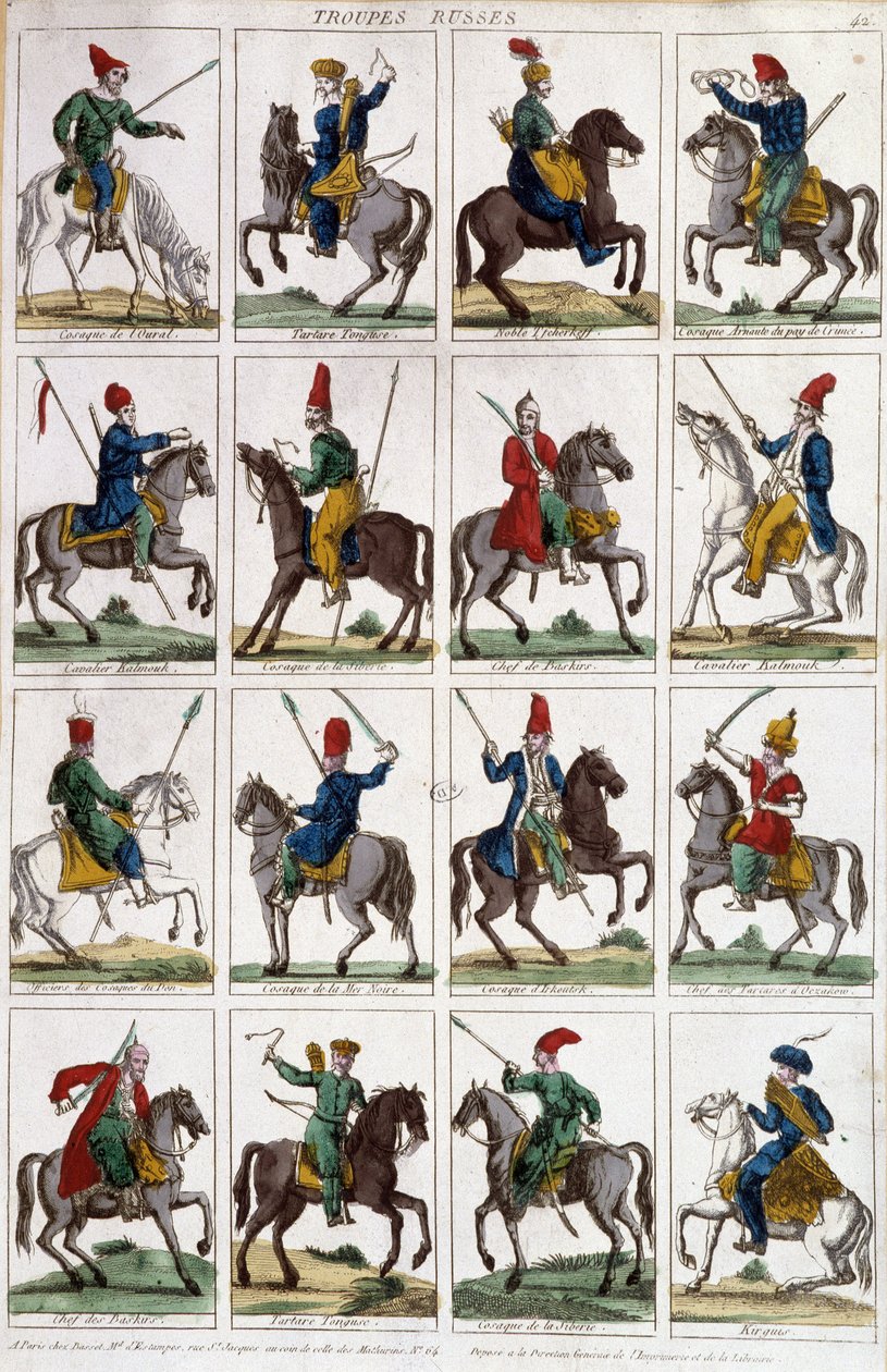 Russian Arm Horsemen - kaiverrus tekijältä Unknown artist