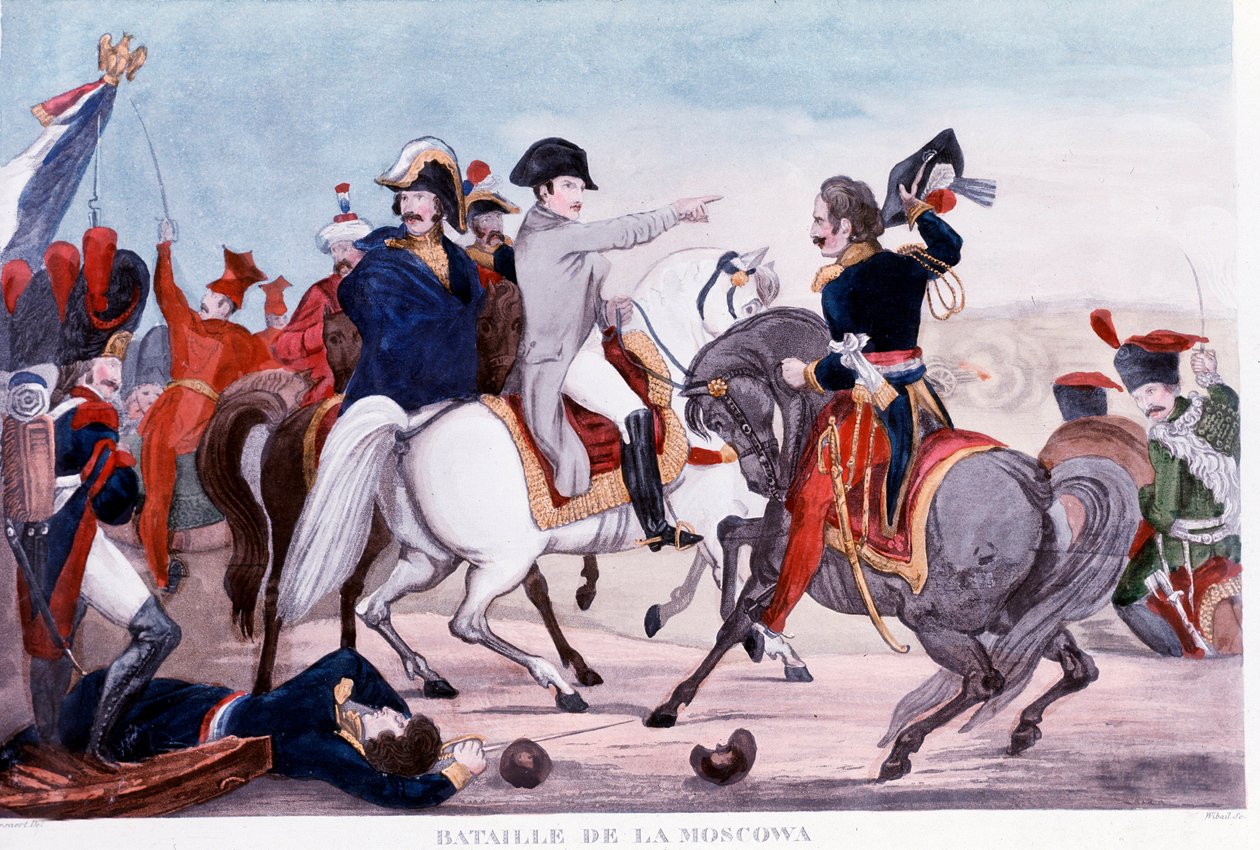 Venäjän kampanja: "" Napoleon I Moskovan taistelun taistelussa tekijältä Unknown artist