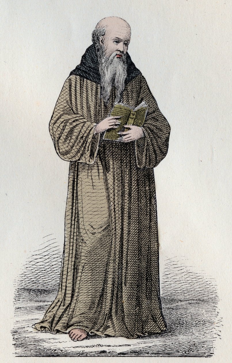 SAINT BONAVENTURE (1221-1274) italialainen fransiskaaninen kardinaali, teologi ja filosofi - Pyhän Bonaventuren muotokuva (Giovanni da Fidanza tai Bonaventura de Bagnorea, noin 1220-1274), teologi, kirkon tohtori (serafitohtori). Kaiverrus numerosta 19 tekijältä Unknown artist