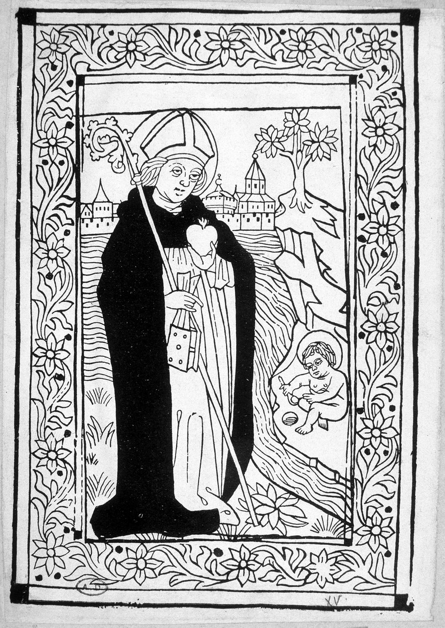 Saint Augustine - kaiverrus tekijältä Unknown artist