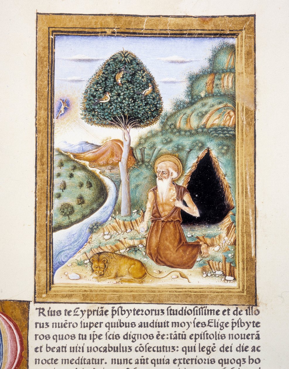 Saint Jerome - miniatyyri tekijältä Unknown artist