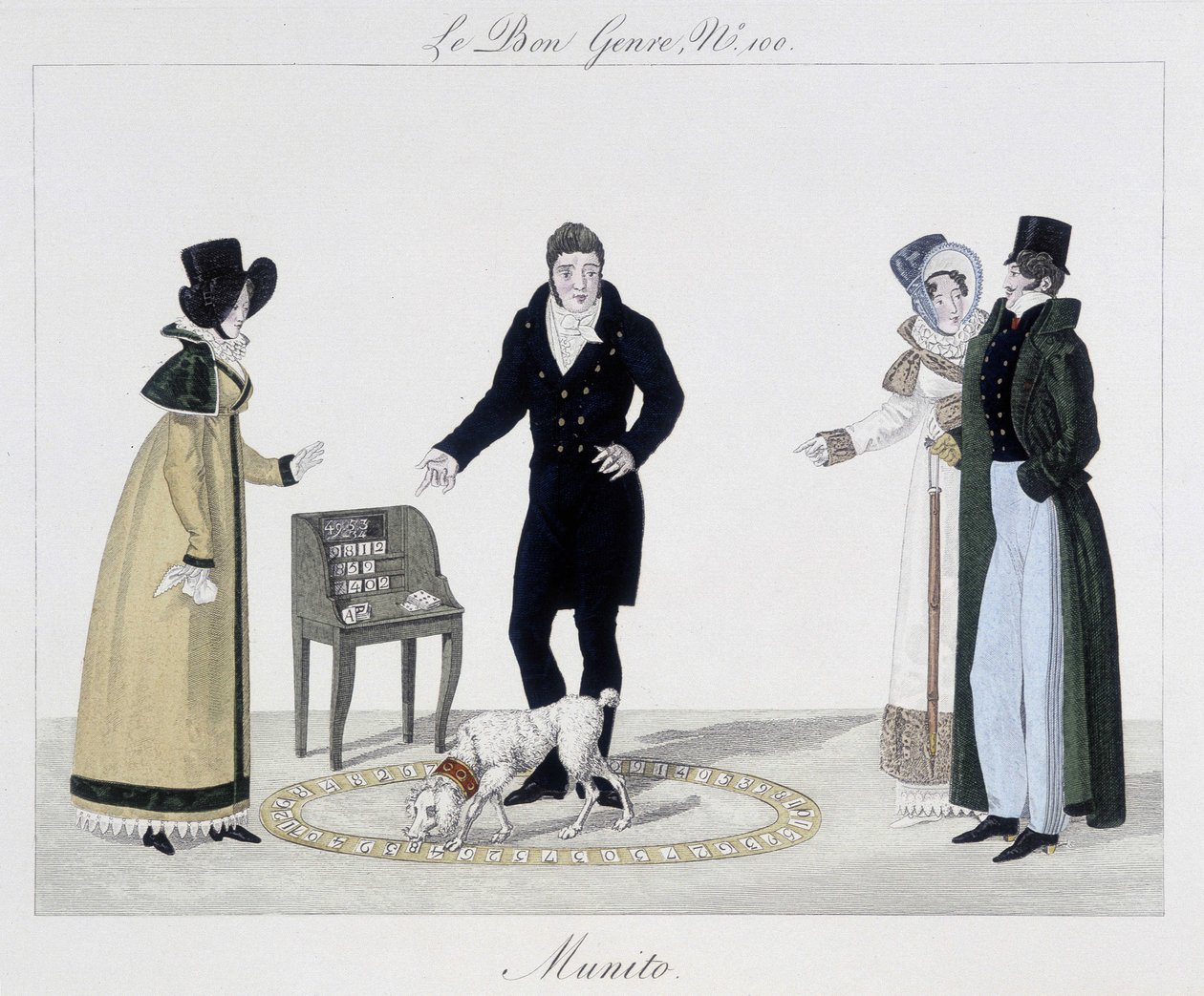 Saltimbanque: Munito, tiedekoira - in "" Hyvä genre"", deb. 1800-luvulla tekijältä Unknown artist