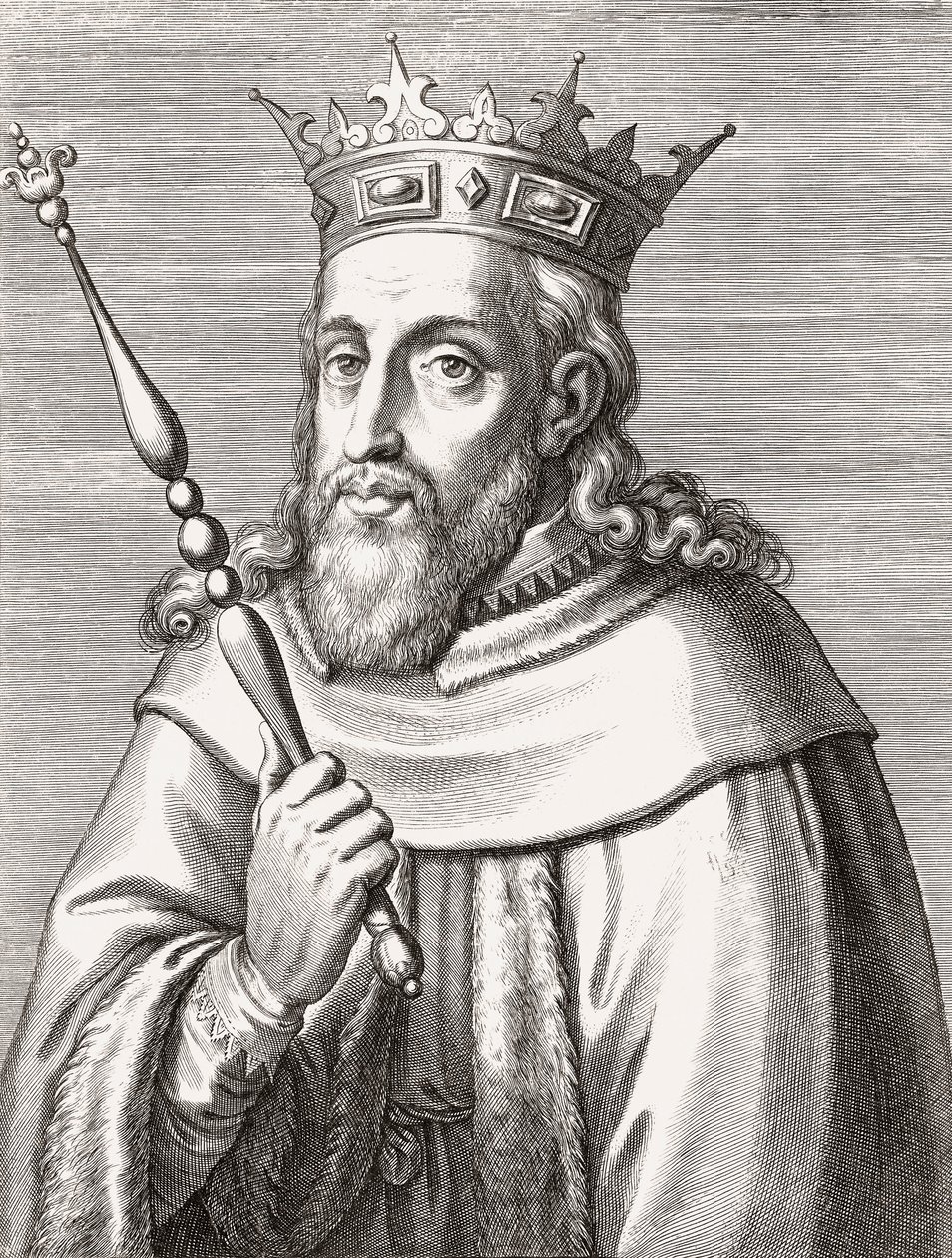Sancho II, Portugalin kuningas. Muotokuva. tekijältä Unknown artist