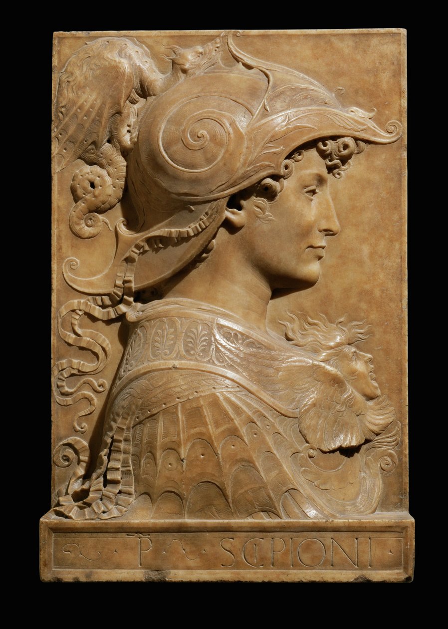 Scipio Africanus, roomalainen kenraali, joka kukisti karthagolaisen sotapäällikön Hannibalin toisen Piunuksen sodan aikana ... tekijältä Unknown artist