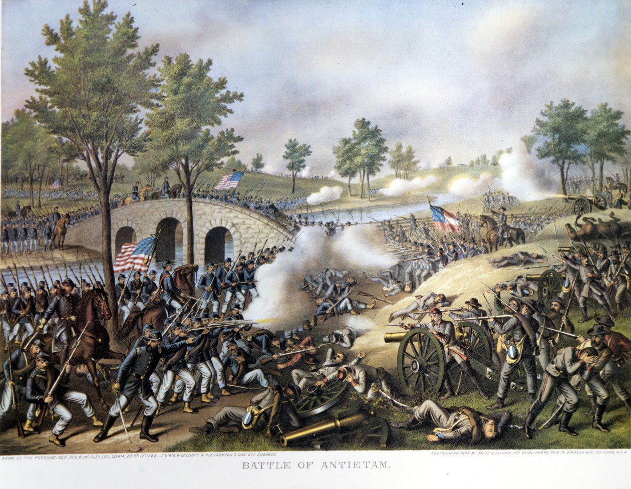 Secession War (1861 - 1865) tai Amerikan sisällissota: 17. syyskuuta tekijältä Unknown artist