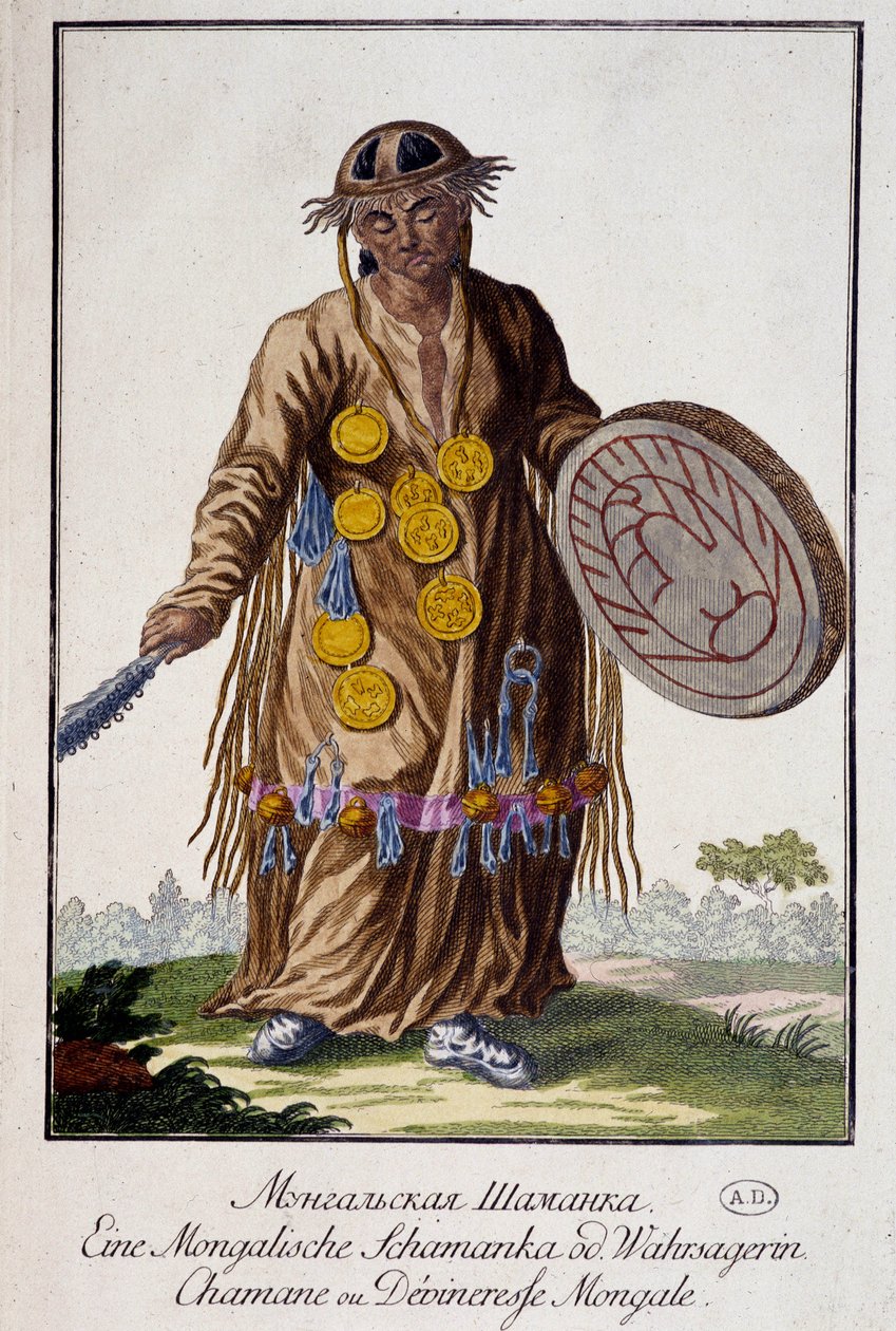 Shamaani tai Mongolian Devineresse - Kaiverrus tekijältä Unknown artist