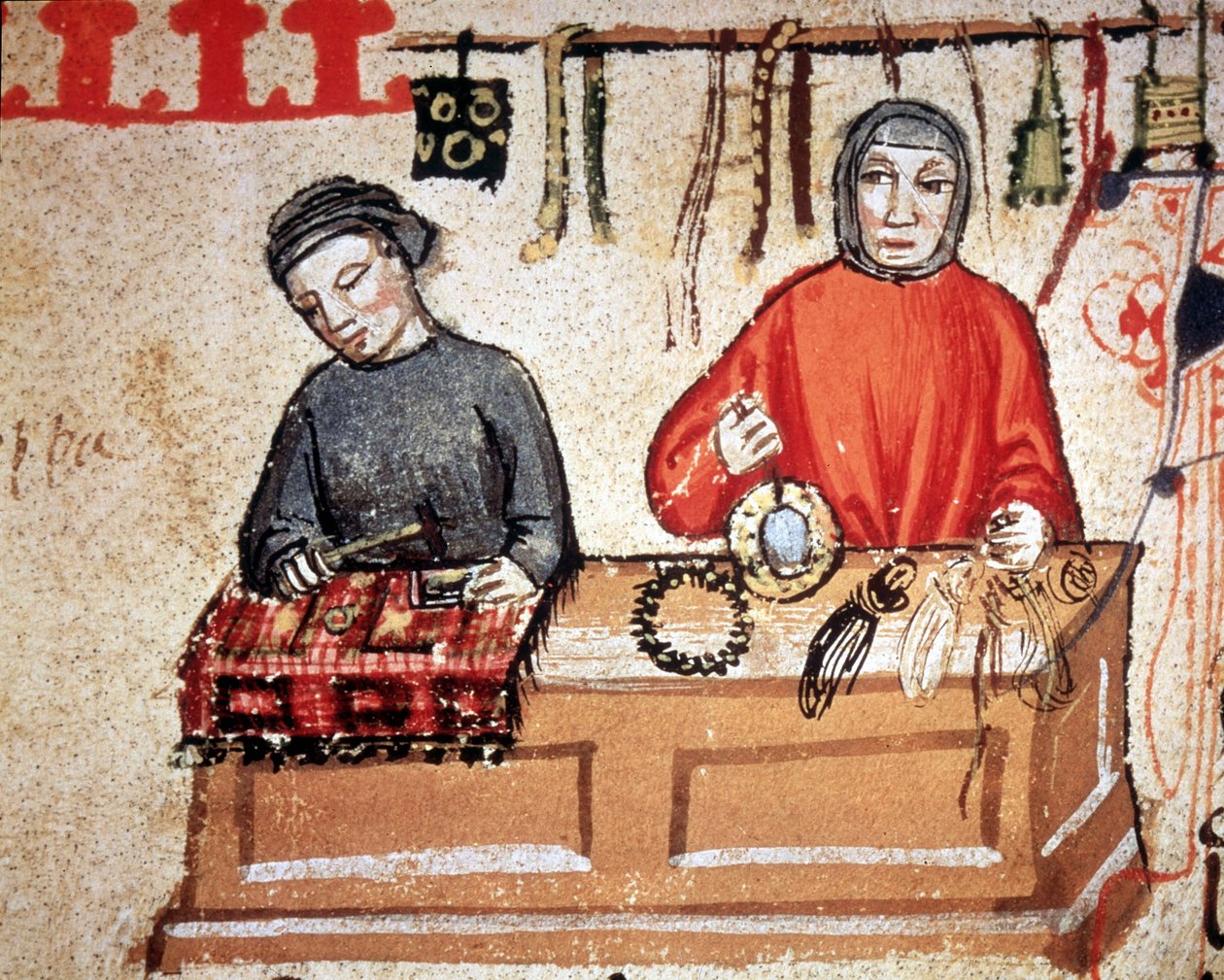 Osta käsitöitä. 1300-luvun käsikirjoitus. Firenzen kansalliskirjasto tekijältä Unknown artist
