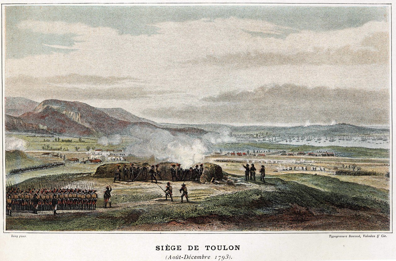 Toulonin piiritys elo-joulukuu 1793 - "" Napoleonin meritaisteluissa"" tekijältä Unknown artist