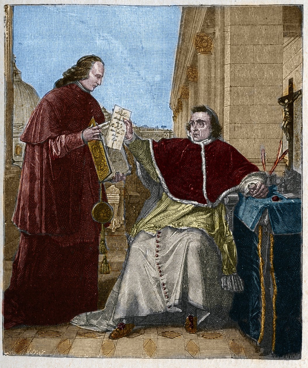 Paavi Pius VII allekirjoitti Ranskan ja Pyhän istuimen välisen konkordaatin 15. elokuuta tekijältä Unknown artist