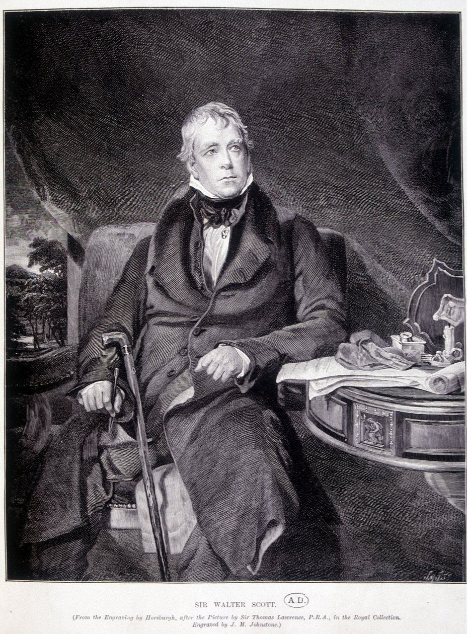 Sir John Walter Scott 1771/1832, englantilainen kirjailija ja runoilija. tekijältä Unknown artist