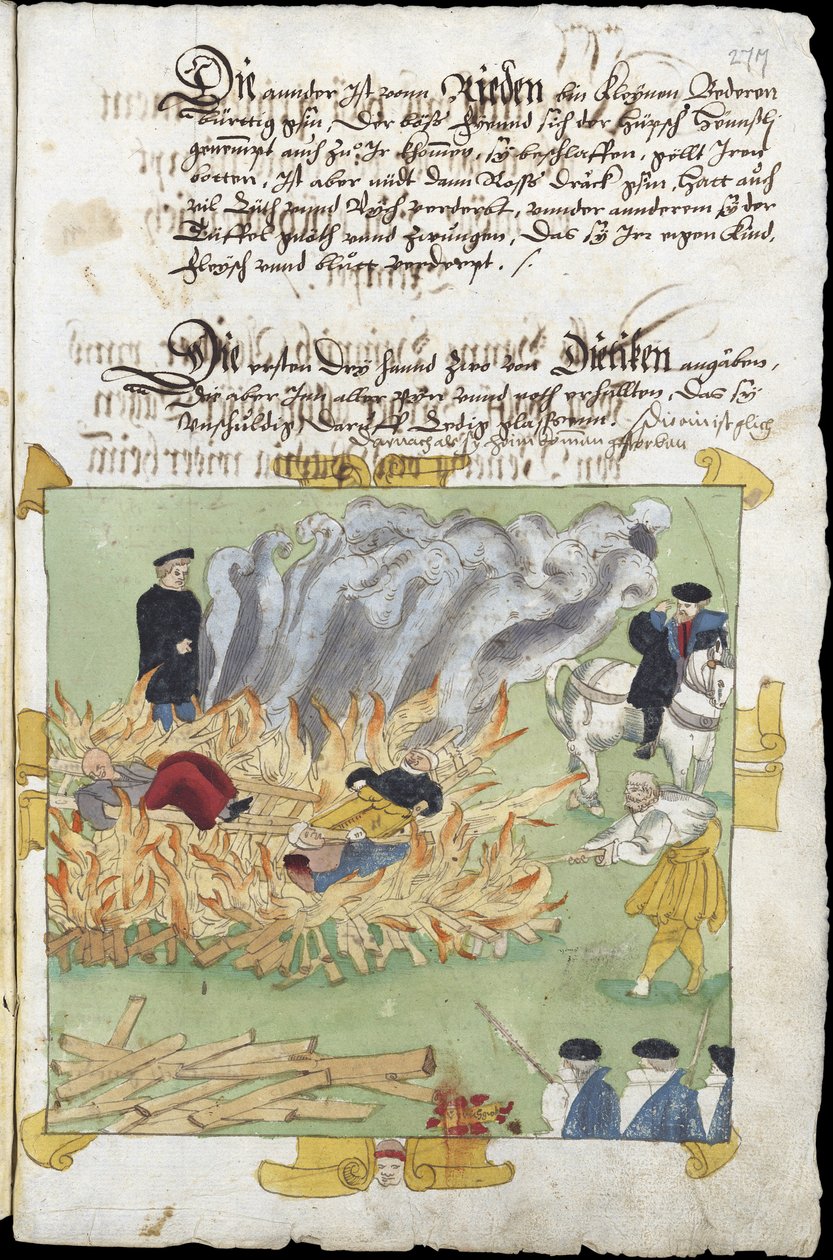 Sorcieres - Kolmen noidan polttaminen Badenissa 4. marraskuuta tekijältä Unknown artist