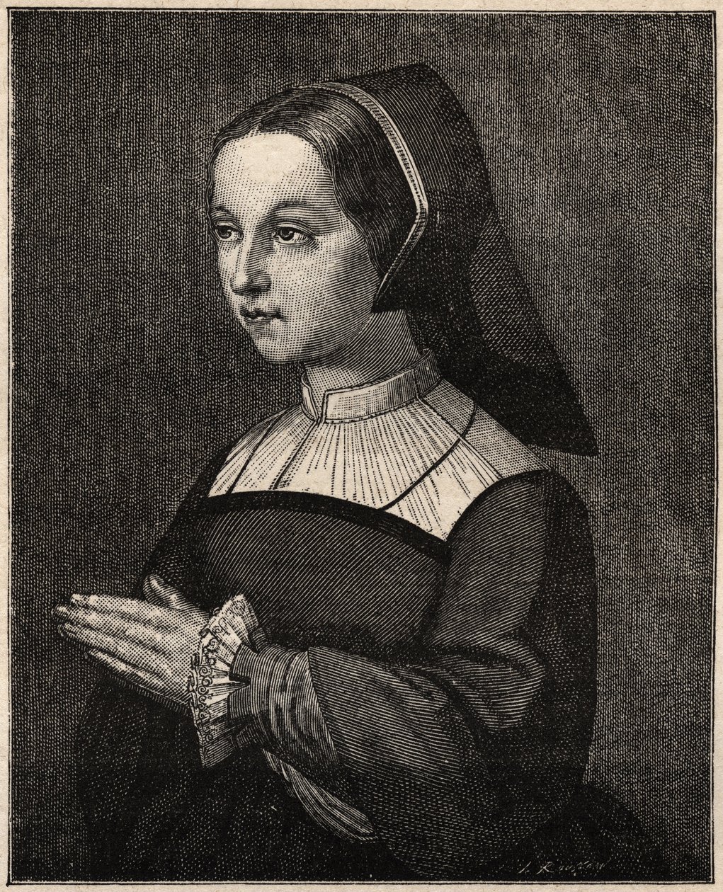 St Jane Frances de Chantal - Pyhän Jeanne-Francoisen (Jeanne Francoise Fremyot, Rabutin de Chantalin paronitar) muotokuva Chantalin vierailun perustaja (1572-1641) (Saint Jane Frances de Chantalin muotokuva (Jeanne-Francoise Fremyot, Paronitar VS tekijältä Unknown artist