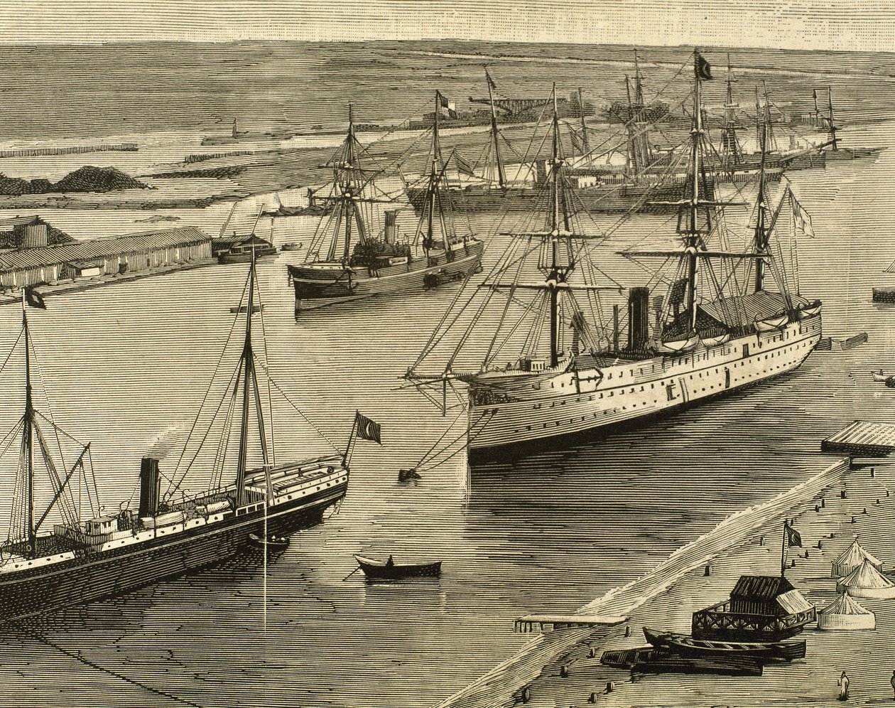Suezin kanava, Port-Said, Egypti tekijältä Unknown artist