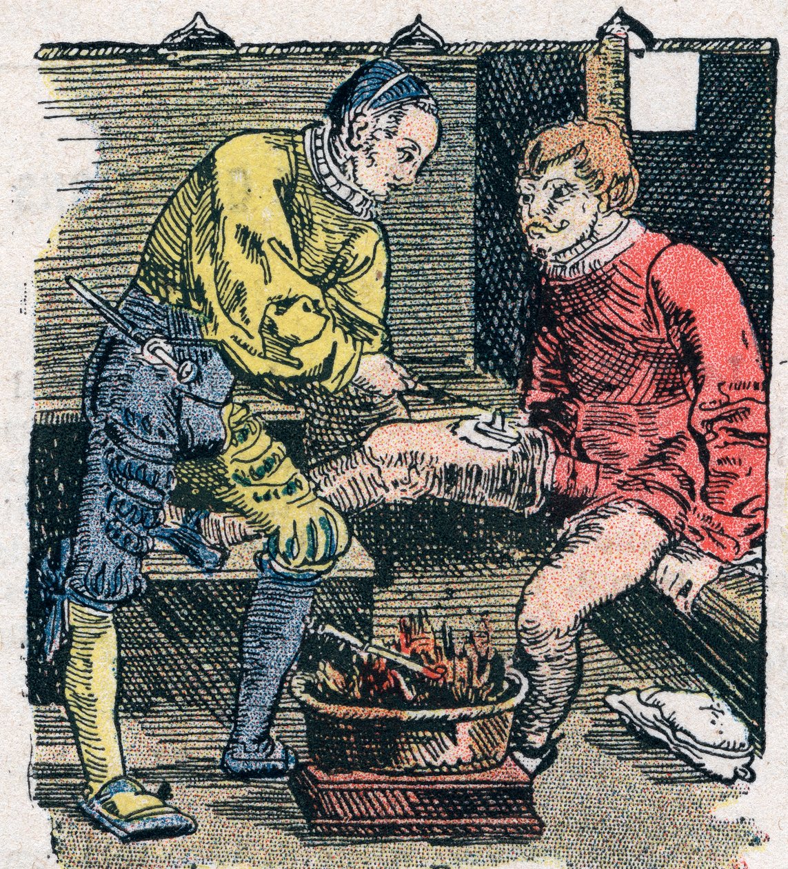 Kirurgi, joka antoi haavan vuonna 1528. tekijältä Unknown artist