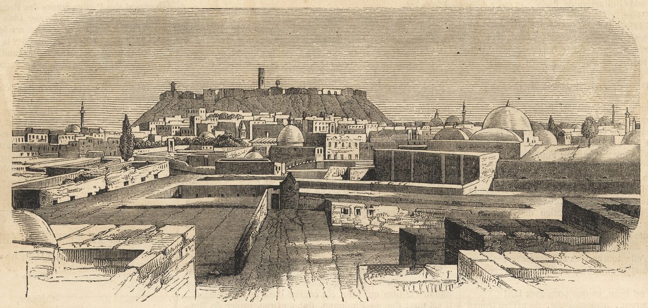 Syyria: Aleppon kaupunki Syyriassa 1800-luvulla - Aleppo Syyriassa - 1864 tekijältä Unknown artist