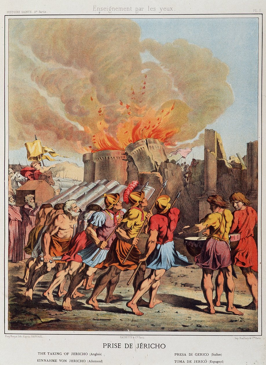 Taken Jericho (kaatuvat muurit) kirjassa "" Pyhä historia", toim. Hachette. tekijältä Unknown artist