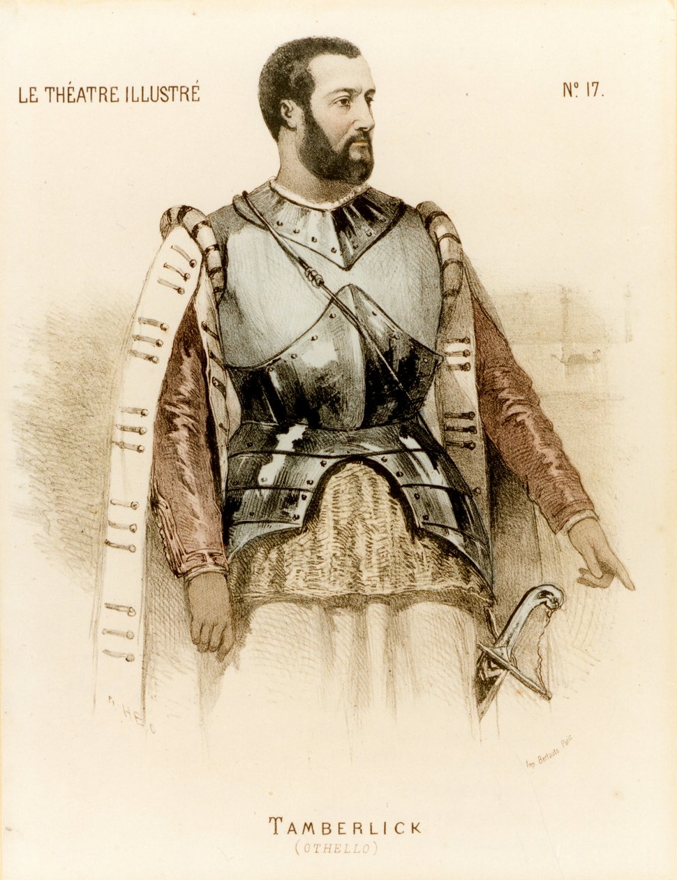 Tamberlick Otellona, kirjoittanut Rossini Enrico Tamberlik (tulostus) tekijältä Unknown artist