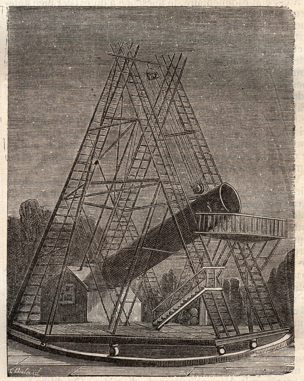 Teleskooppi William Herschel (Friedrich Wilhelm Herschel tekijältä Unknown artist