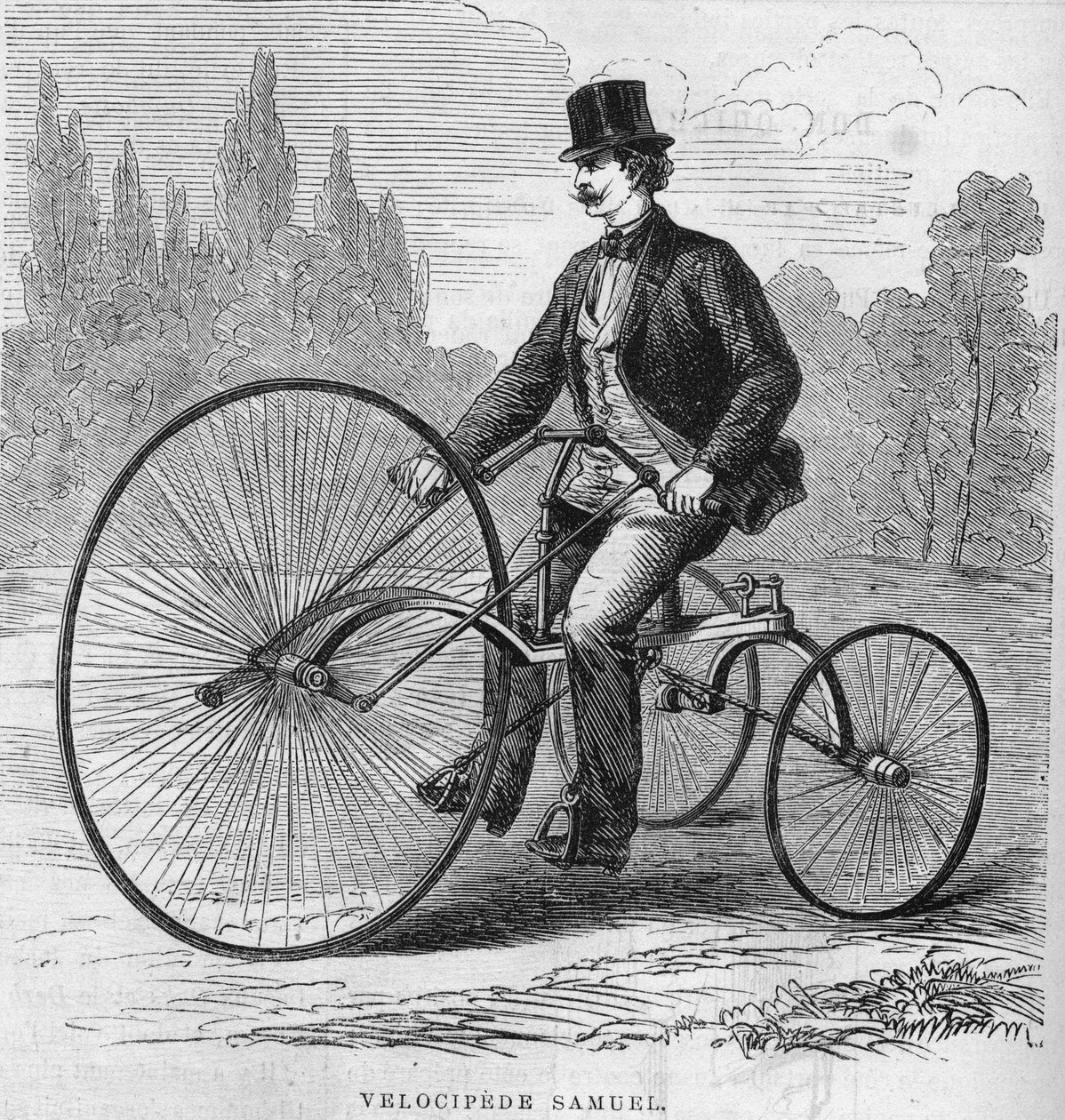 Isaac Samuelin amerikkalainen velocipedi. 1869 tekijältä Unknown artist