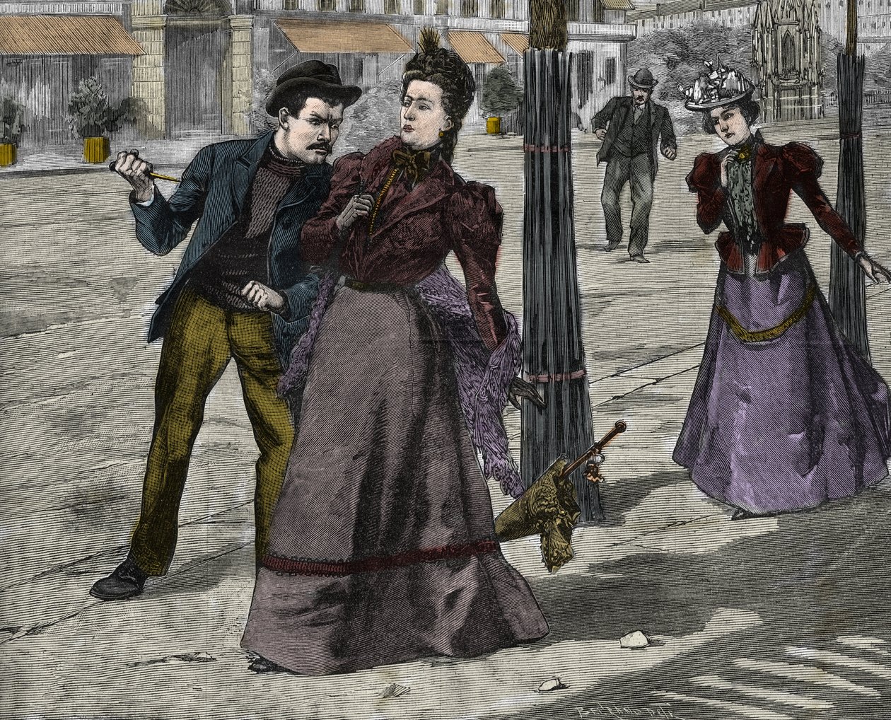 Italian anarkisti Luigi Luchenin Itävallan keisarinna Elisabetin (Sissi) salamurha Genevessä tekijältä Unknown artist