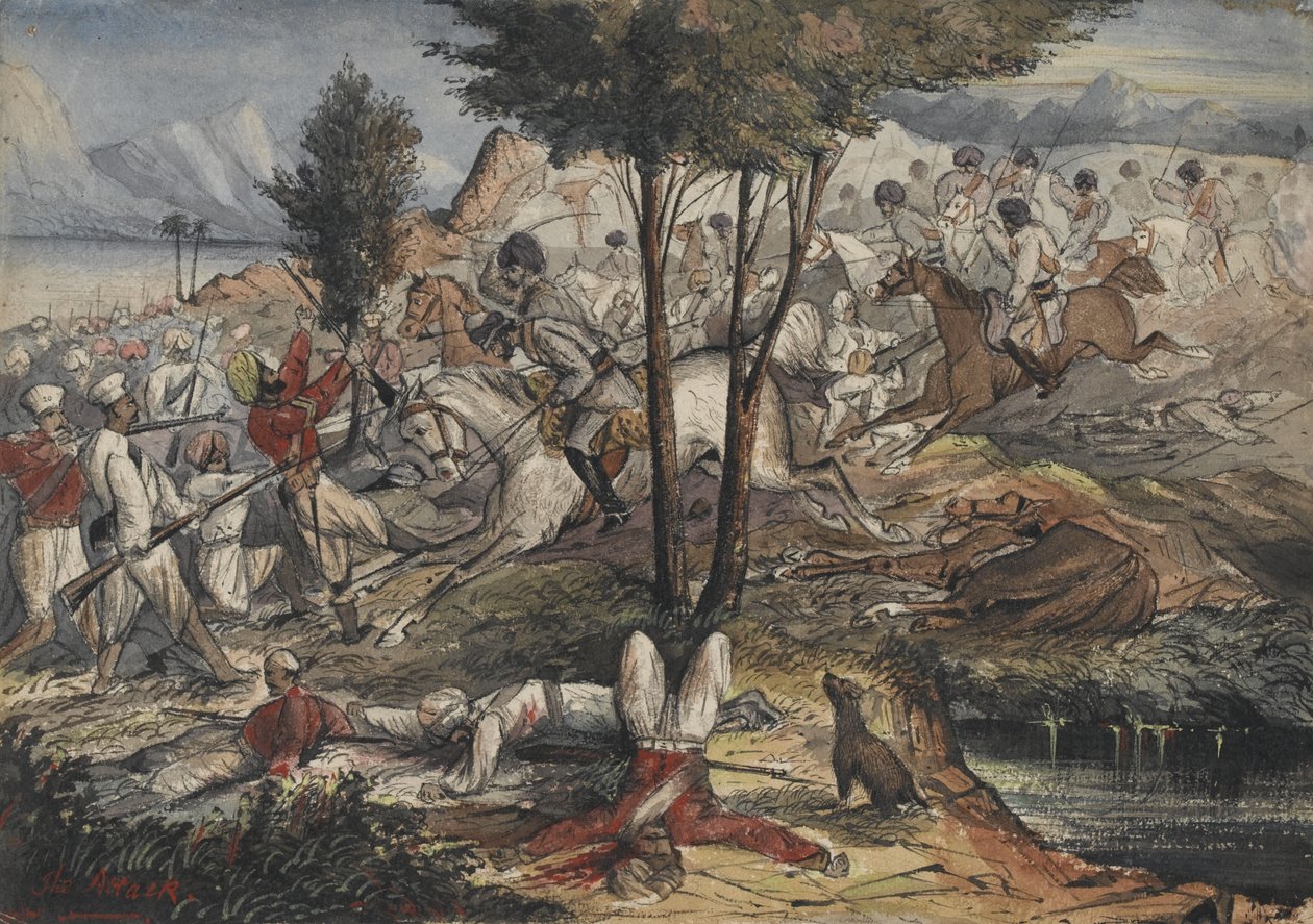 Hyökkäys. Keski-Intian hevonen tekijältä Unknown artist