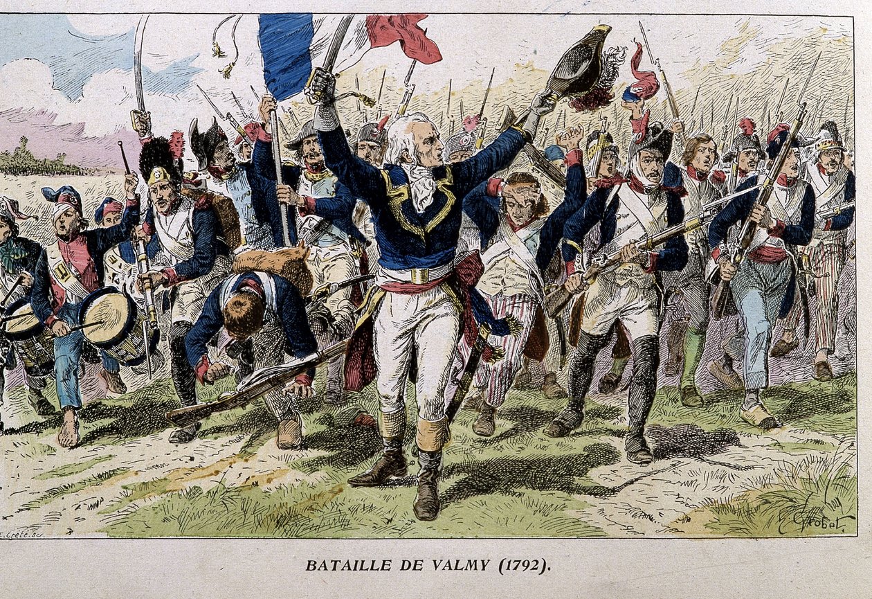 Valmyn taistelu (1792) - kaiverrus, 1800-luvun loppu tekijältä Unknown artist
