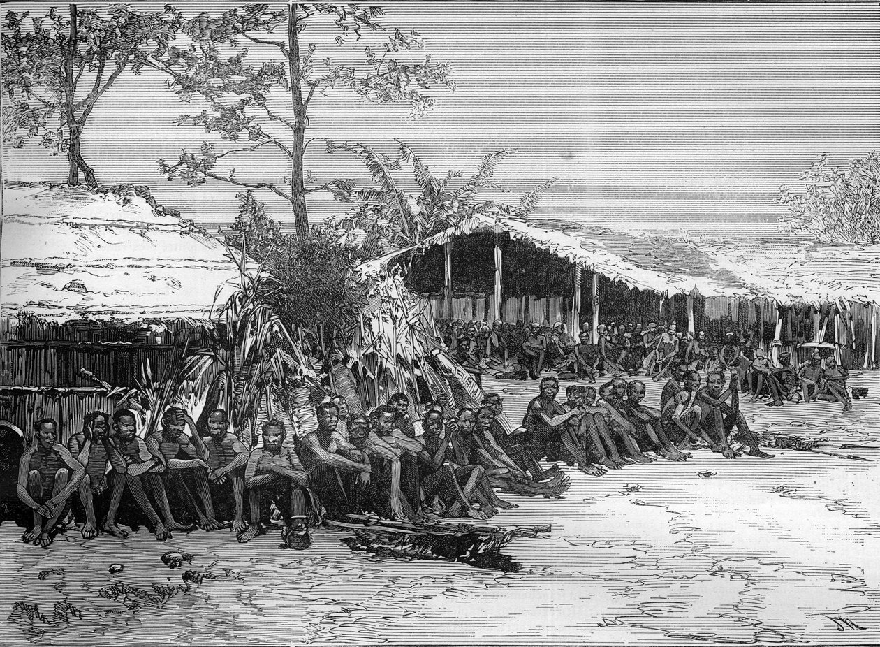 Brazzan lähetystyö Länsi-Afrikassa (Pietro Paolo Savorgnan di Brazza tai Pierre Paul Francois Camille Savorgnan de Brazza tekijältä Unknown artist