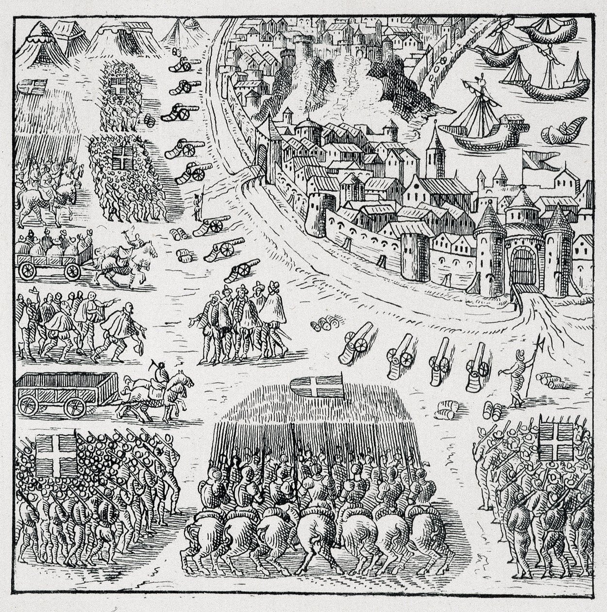 Kun Anjoun herttua (Henri III) valittiin Puolan kuninkaaksi (vuonna 1573) ja hänen oli pakko mennä ottamaan tätä kruunua lakkaamatta haltuunsa, La Rochellen piiritys lopetettiin ja Rochelloille annettiin kaikki, mitä he itse pyysivät ja varten tekijältä Unknown artist