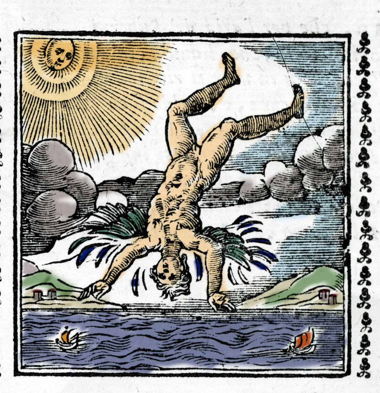 The Fall of Icarus - The Fall of Icarus. Värikäs ksylografia. 16. vuosisata. tekijältä Unknown artist