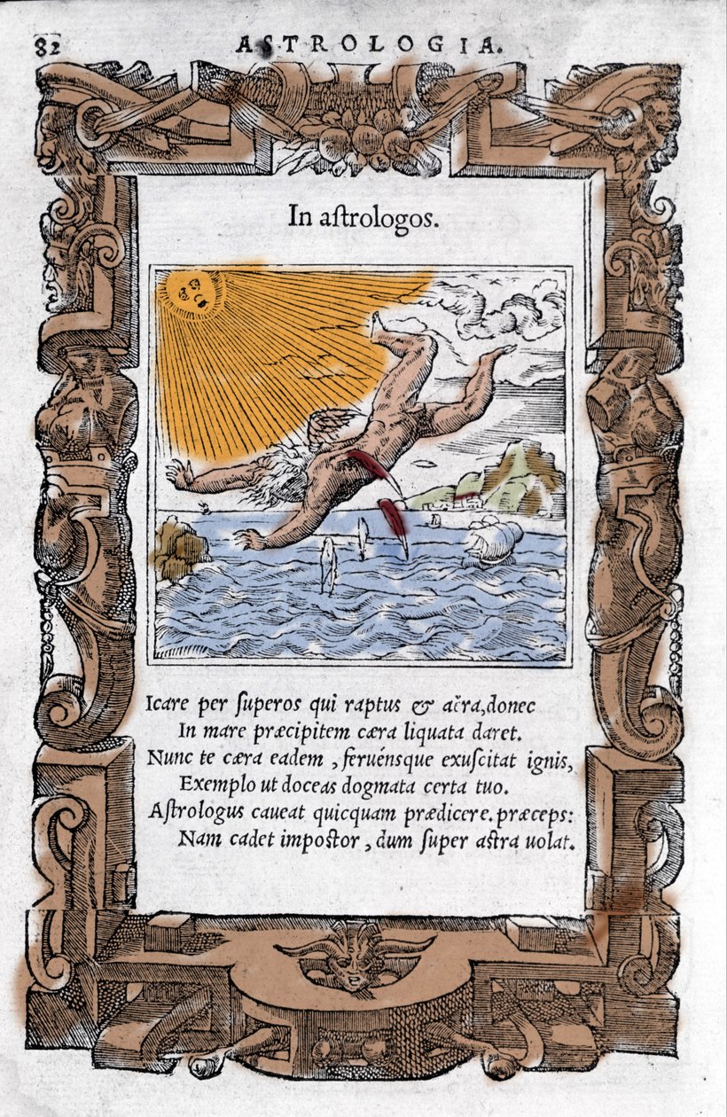 The Fall of Icarus - The Fall of Icarus. Värikäs ksylografia 1500-luvulta. tekijältä Unknown artist