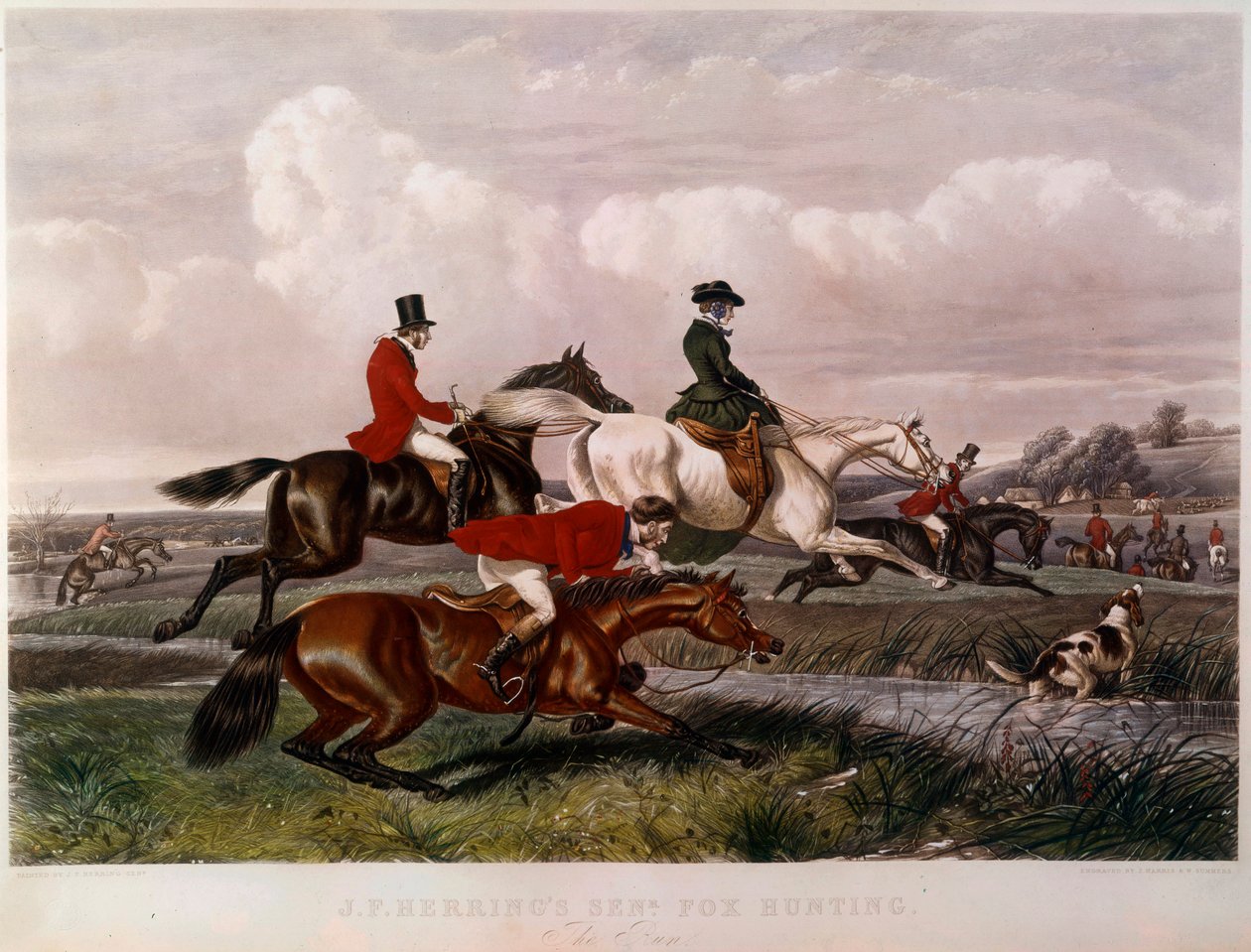 John Frederick Herringin (1795-1865) Fox Hunt -kaiverrus (ec.engl.) 1800-luvun yksityinen kokoelma tekijältä Unknown artist