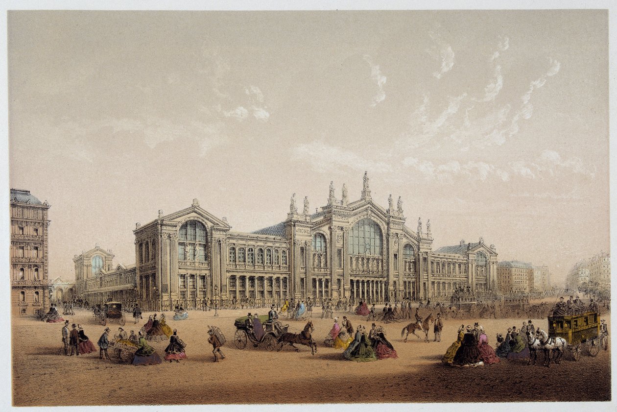Gare du Nord - litteä. 1800-luvulla. tekijältä Unknown artist