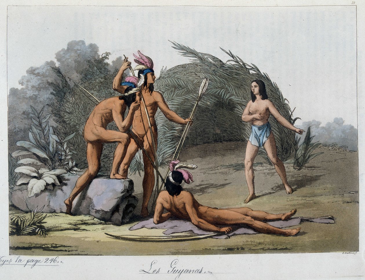 Guijanat, Paraguayn intiaanit. "" Vanha ja moderni puku"" tekijältä Unknown artist