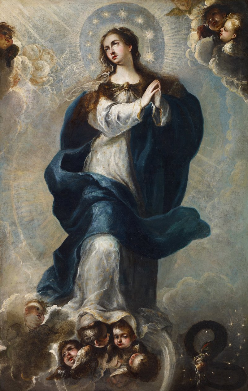 Immaculate Concept - Anonymous - 1600-luvun puoliväli. - Öljy kankaalle - 165x106,5 - Museo Carmen Thyssen, Málaga tekijältä Unknown artist