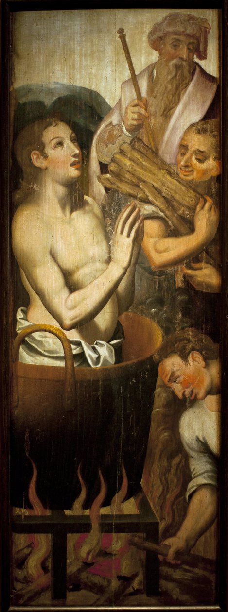 Pyhän Johanneksen marttyyri evankelista - Anonyymi maalaus tekijältä Unknown artist