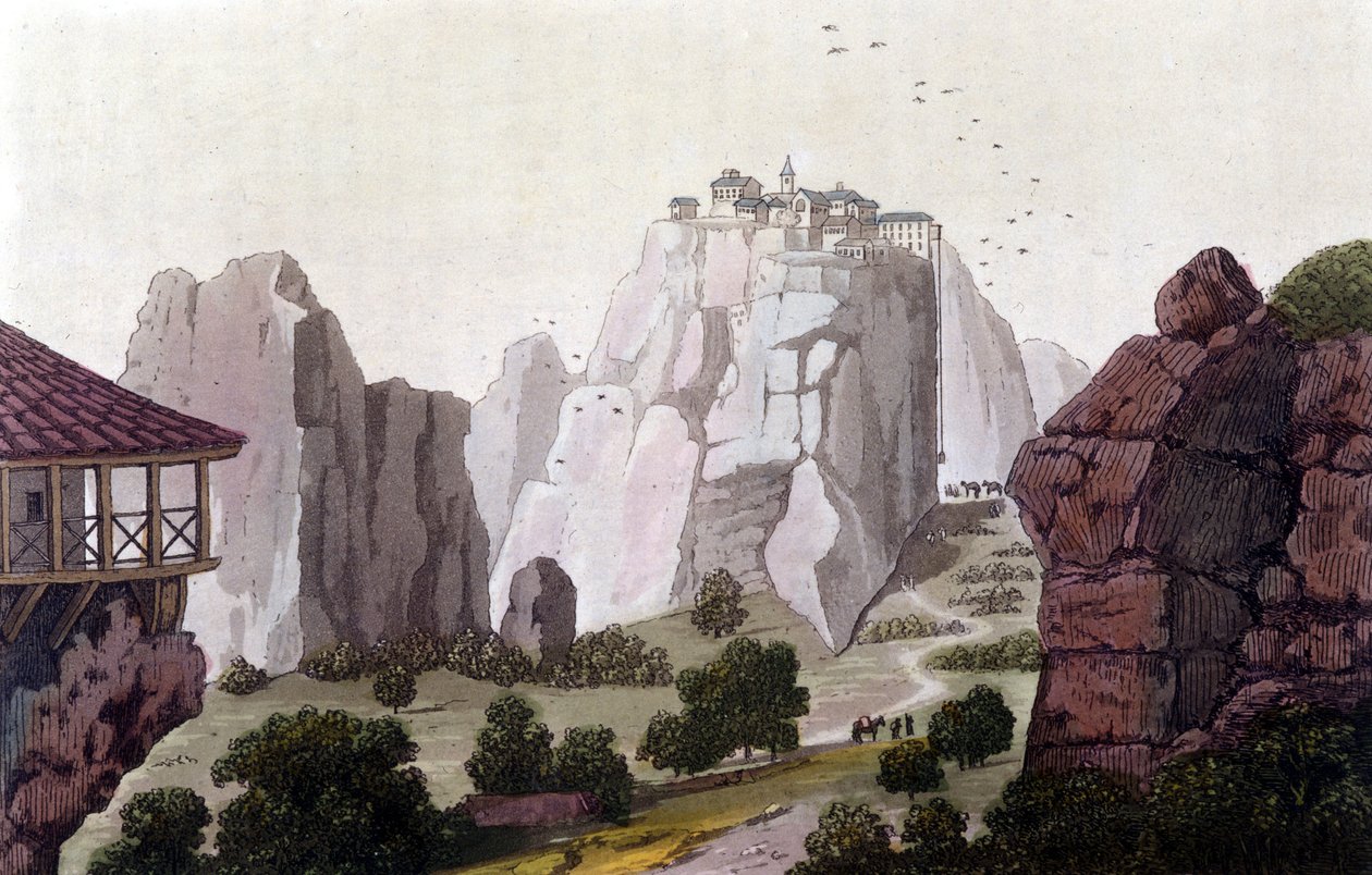 Meteorit Kreikassa vuonna 1810 Jules Ferrarion teoksessa "Vanha ja moderni puku", toim. Milano tekijältä Unknown artist