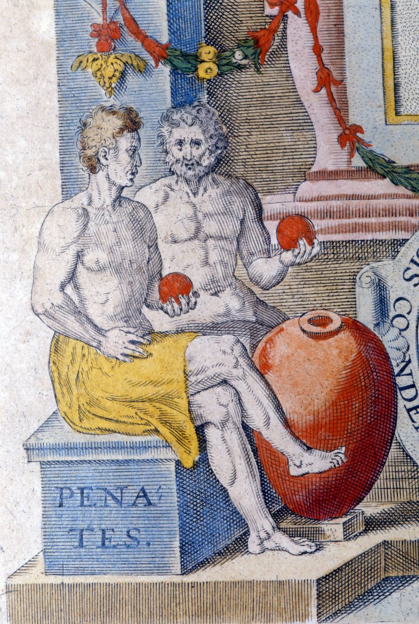 Penates. (kotijumalat suojelevat kaupunkia tai kotia). tekijältä Unknown artist