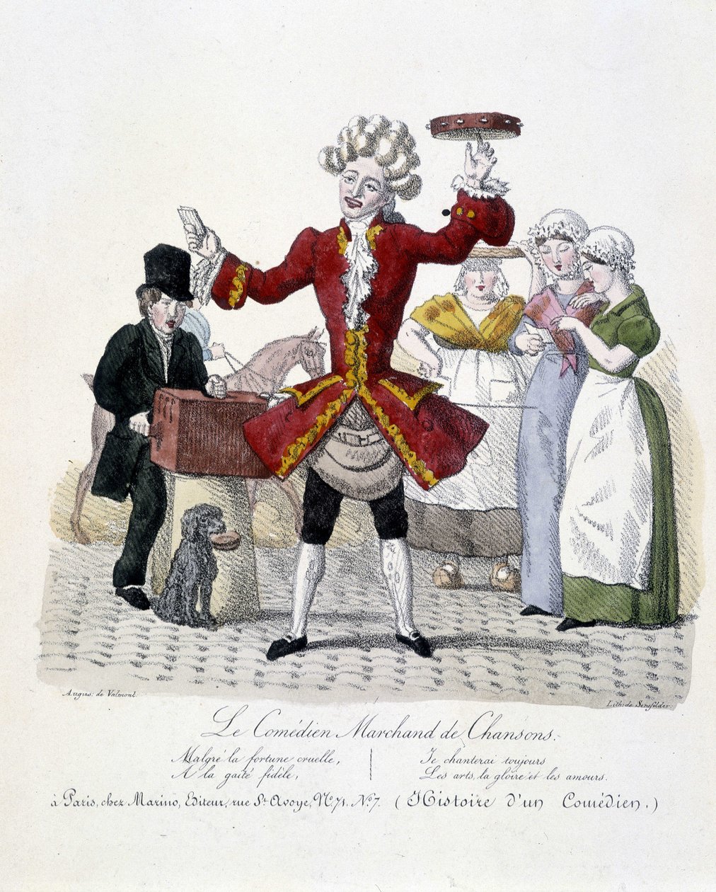 Laulukauppias koomikko, n. 1820 tekijältä Unknown artist