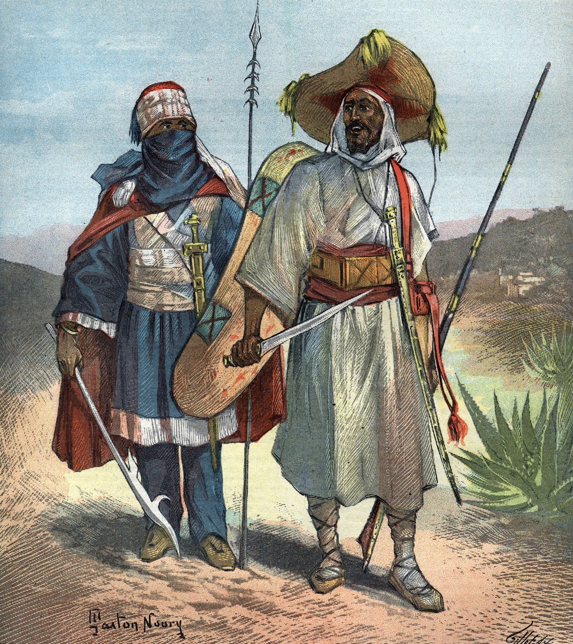 Tuaregit vuonna 1892. tekijältä Unknown artist