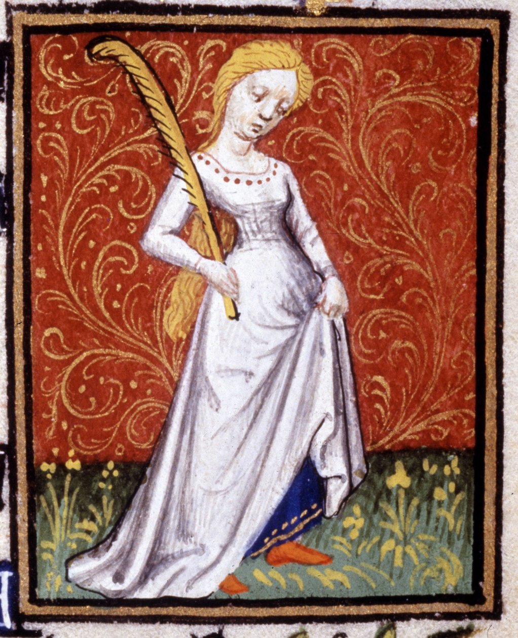Neitsyt. Horoskoopin miniatyyri. 1500-luvun käsikirjoitus. Bibl. Trivulziana, Milano. tekijältä Unknown artist