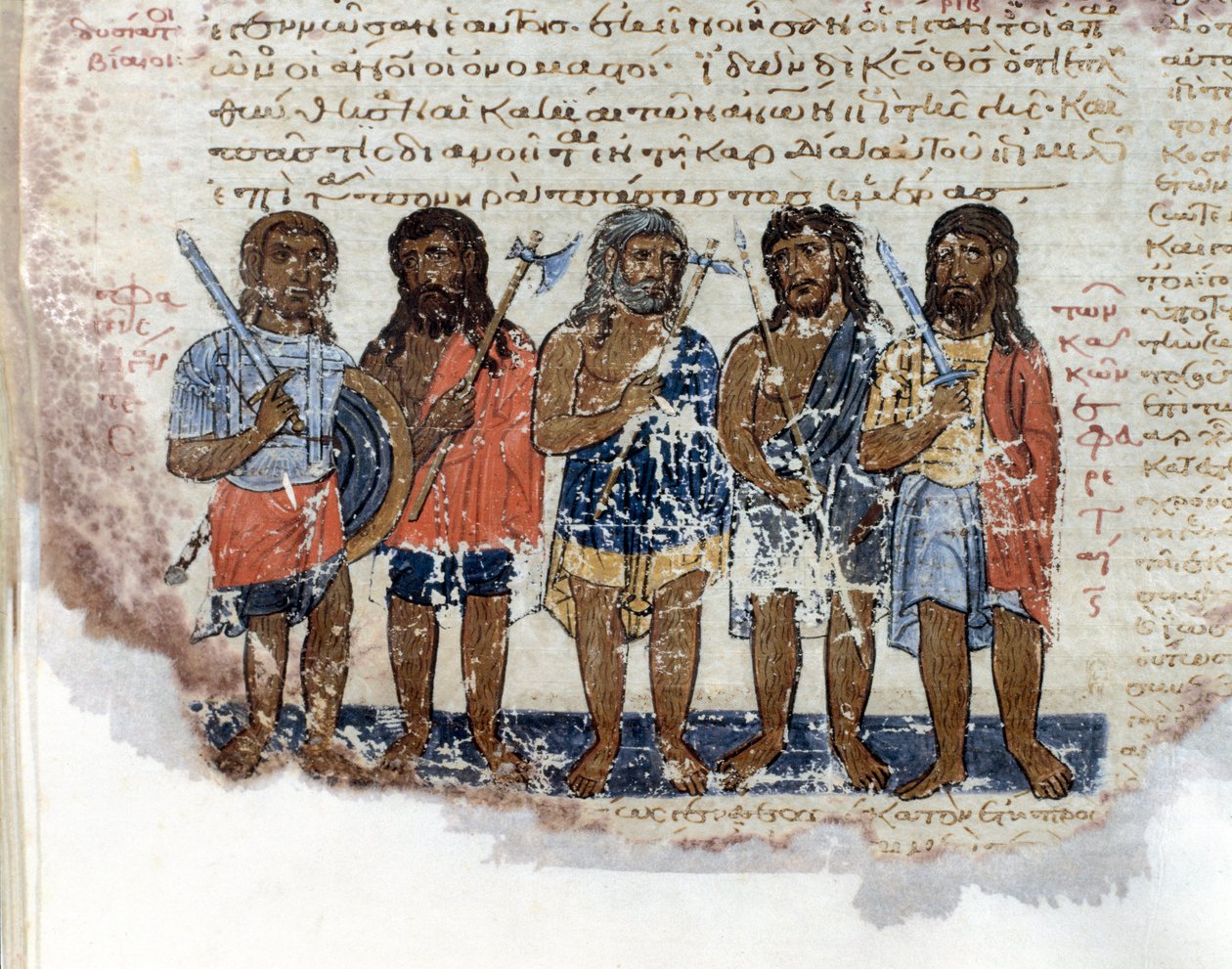 Kuningas Daavidin armeijan lyömien jättiläisten (Rephaim tai Nephilim) armeija Miniature otettu "Codex de l
