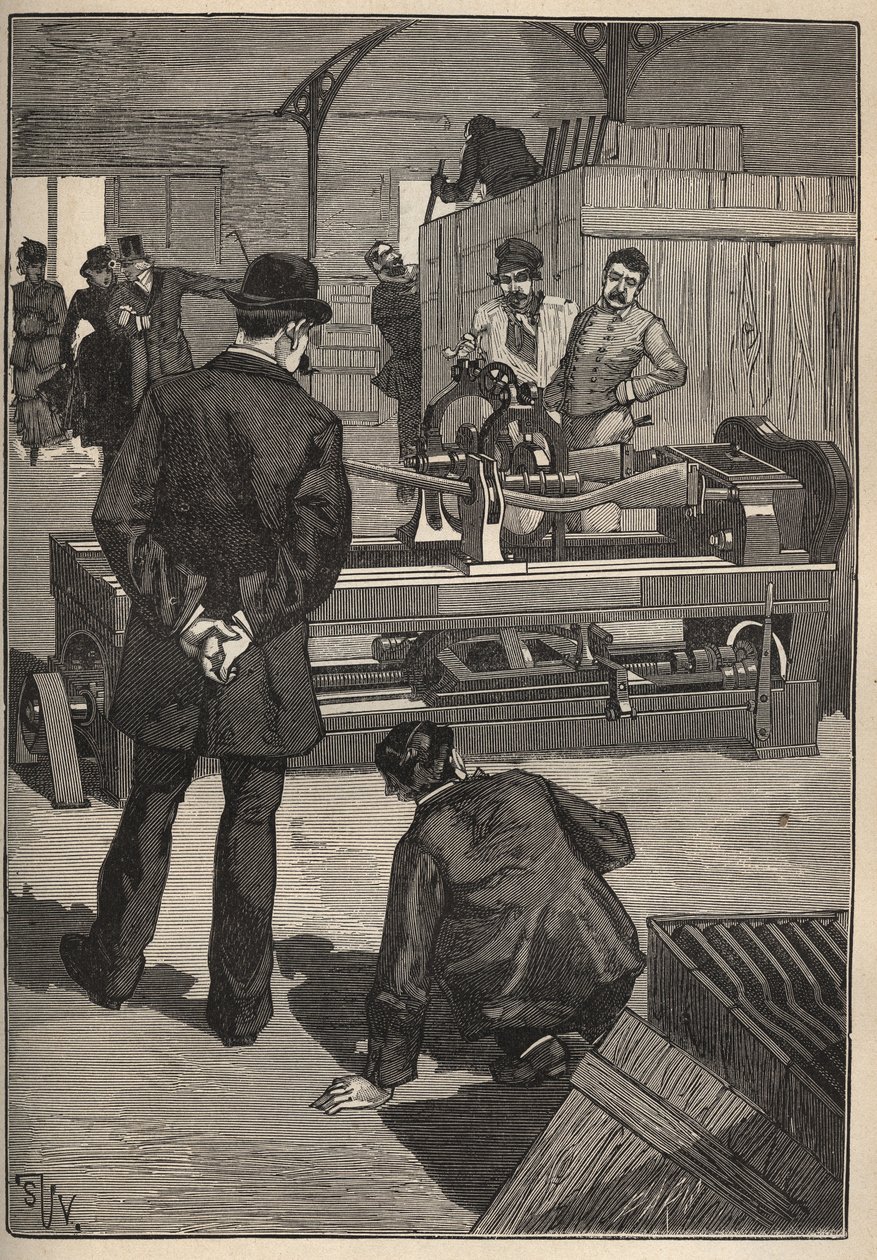 Kiertueen taide: Blanchard Tower. Kaiverrus vuodelta 1885 kirjassa "Les arts et metiers illustres", kirjoittanut Adolphe BITARD. tekijältä Unknown artist
