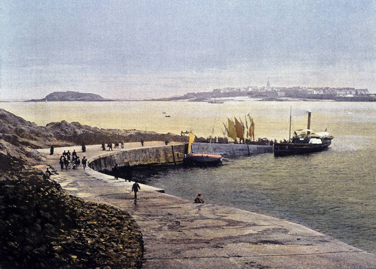 Saint-Malon lahti Dinardista - "" Ranskassa. Akvarellit Matkamuistot”, sd. 1800-luvulla tekijältä Unknown artist