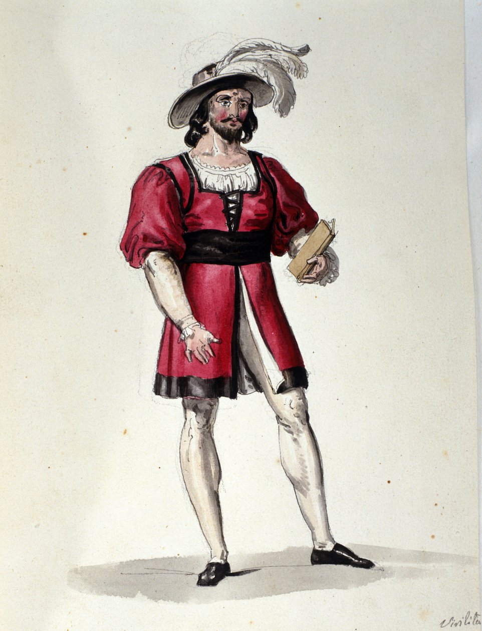 Viriliiteä tulkitseva hahmo itävaltalaisen säveltäjän Franz Xaver Sussmayrin (1766-1803) baletissa Il noce di Benevento. Kuva 1800-luvulta tekijältä Unknown artist