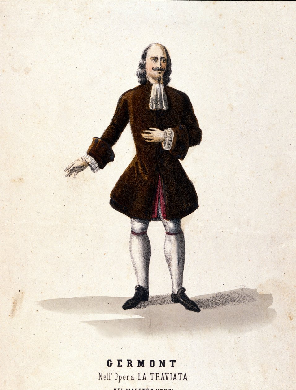 Alfredo Germontin hahmo Giuseppe Verdin "La Traviatassa". tekijältä Unknown artist