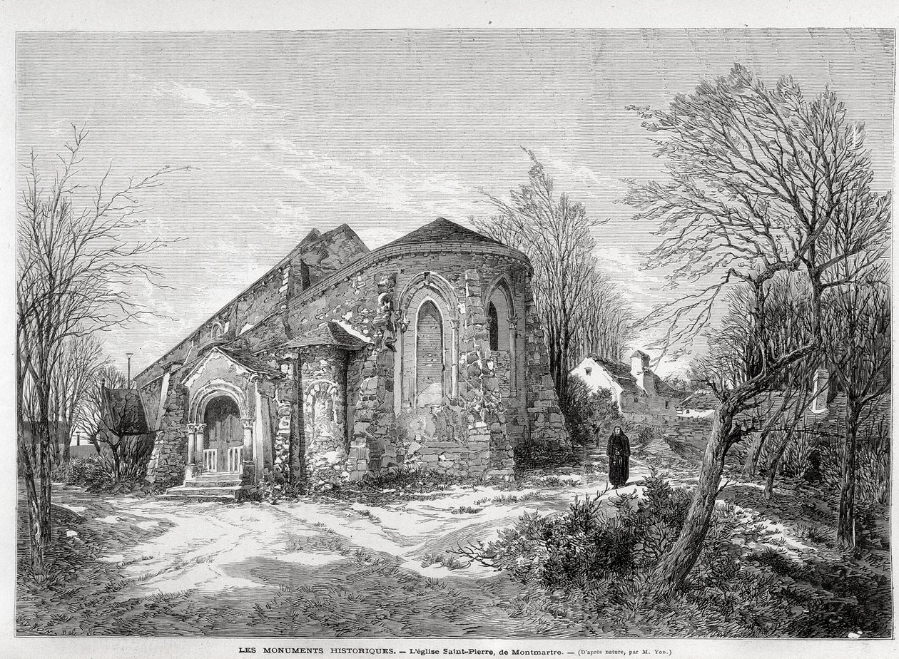 Saint Pierre de Montmartren kirkko - "" Kuvitetussa maailmassa"" 5.4.1873 tekijältä Unknown artist