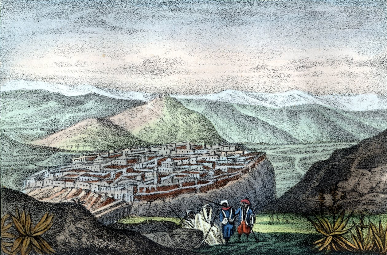 Constantinen kaupunki Algeriassa vuonna 1840. Léon Galibertin teoksessa L