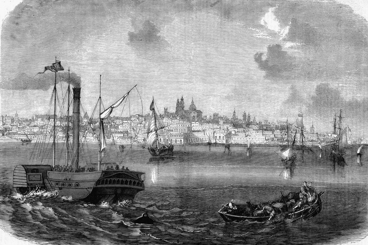 Montevideon kaupunki Uruguayssa vuonna 1864. tekijältä Unknown artist